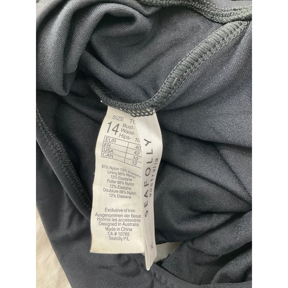 Seafolly Australia size 14 Black Open Back Women's One-piece - Picture 10 of 10